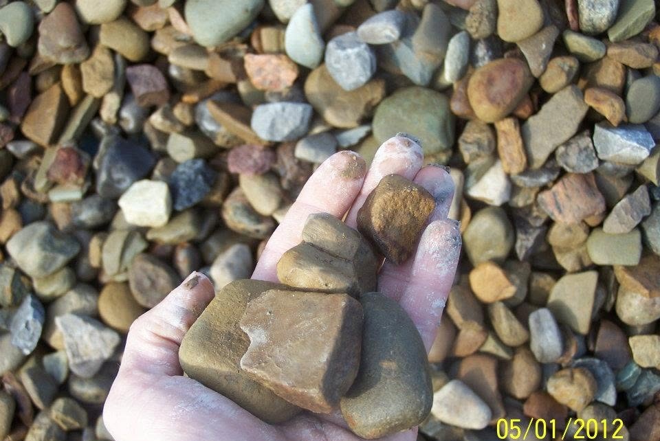 Representative larger stone and boulder material
