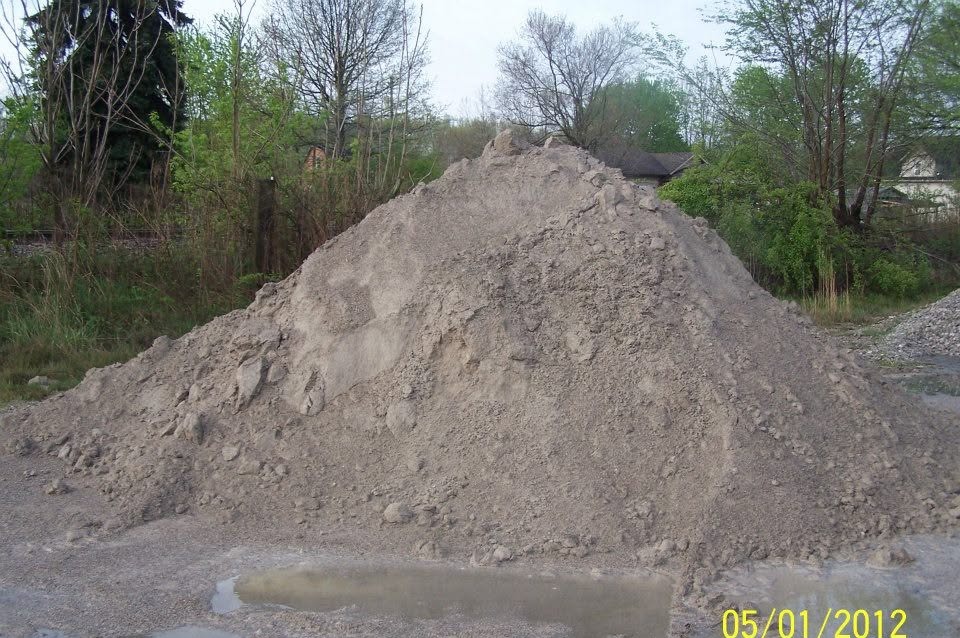 10F limestone pile