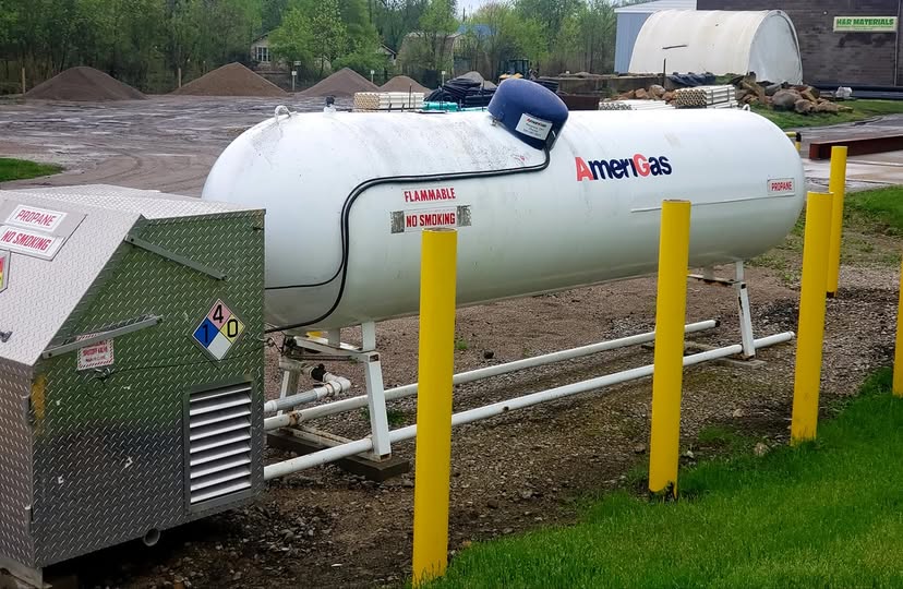 Propane refill station at Rittman Landscape Supply